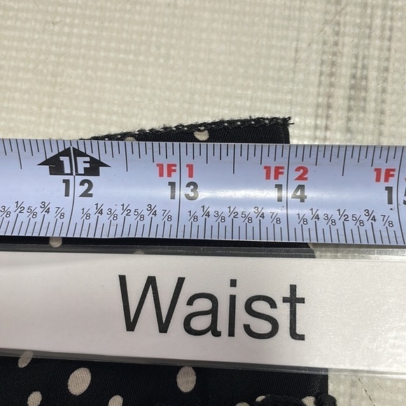 Max Studio Skirt Black White Polka Dots Full Short Size Small - Picture 11 of 13